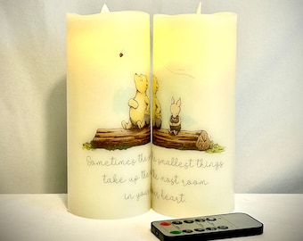 Winnie the Pooh candle, baby shower, baby gift, nursery night light, gift for her, gift for child, Tigger, Piglet, home decor