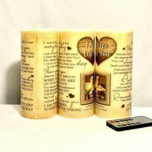 Personalized, Memorial Candle, LED, Flameless, Memorial Gift ...