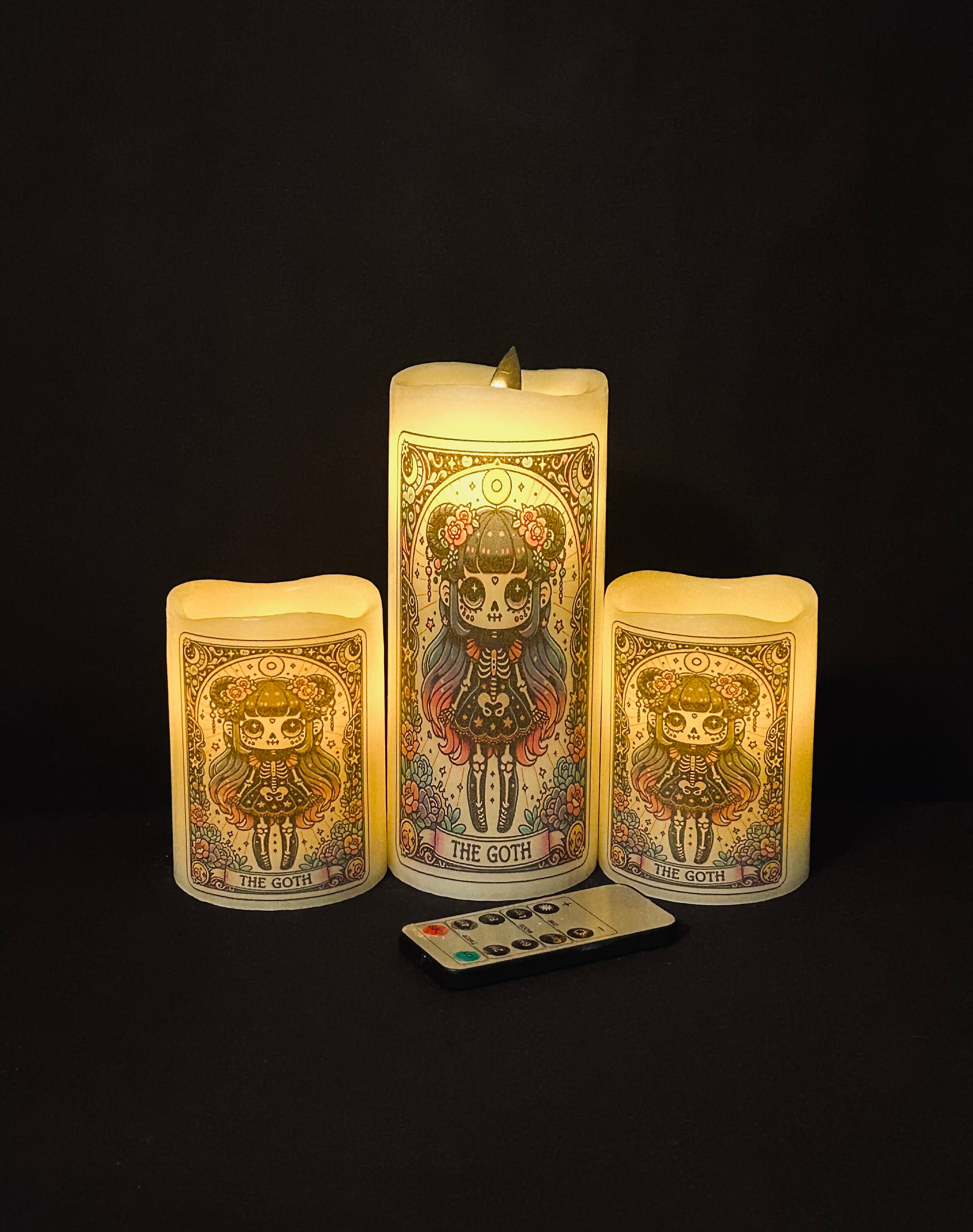 12-Pack Flameless LED Votive Candles With Timer, Flickering 3D Wick, Battery Operated, 2x3 Inch Acrylic Pillar Candles For Weddings, Parties, Home Decor (Black)