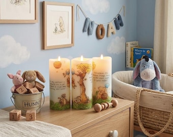 Winnie the Pooh LED Candles: Real Wax Nursery Decor