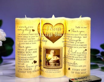 Personalized Memorial LED Candle, Flameless Remembrance Candle