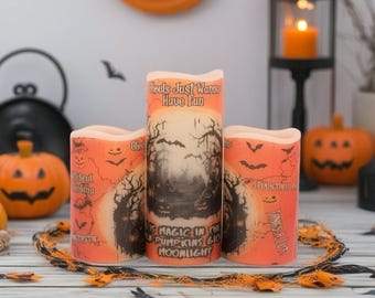 Ghouls Just Wanna Have Fun Flameless Candle: Halloween Home Decor