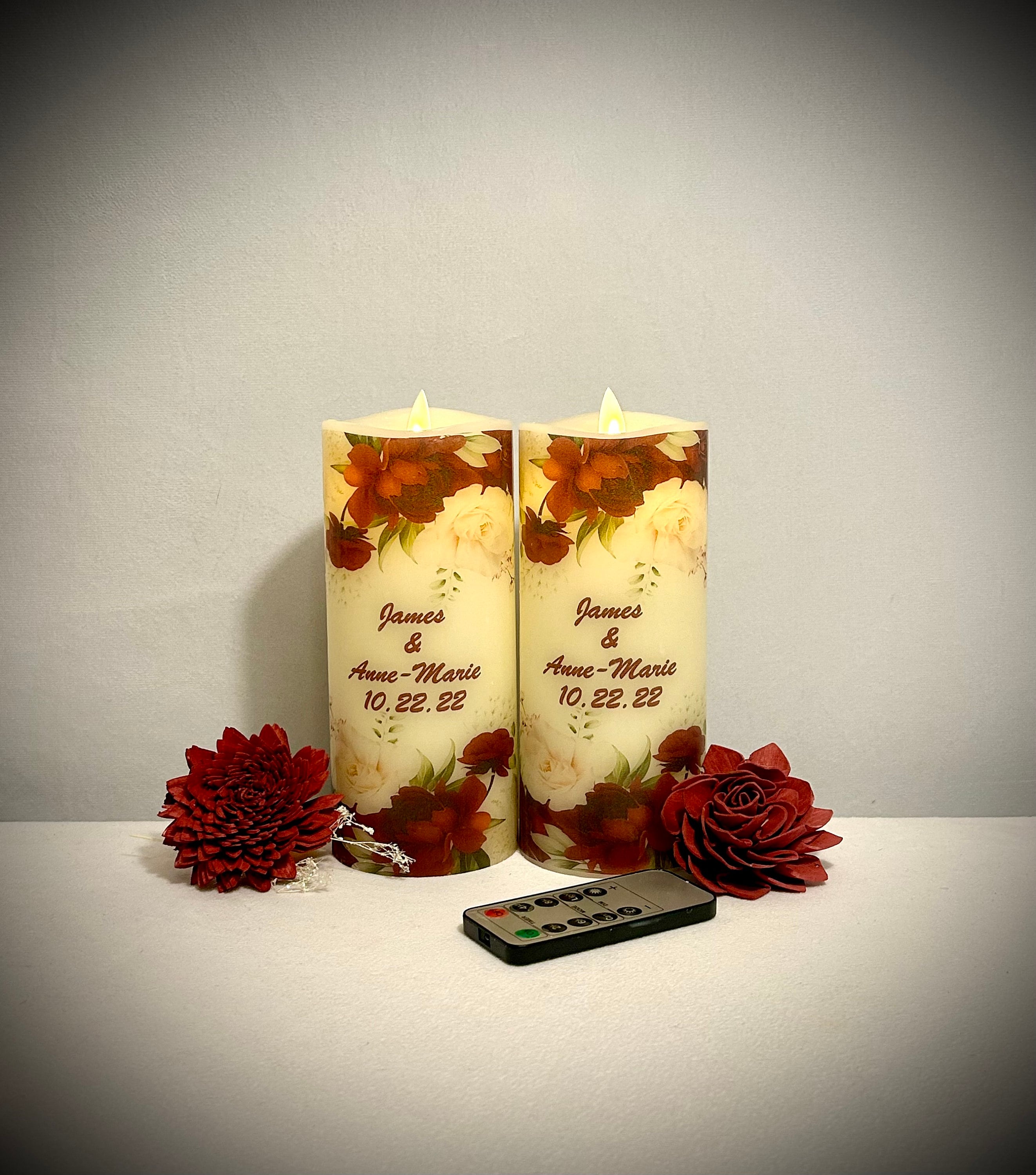 Flameless Floral LED Candle