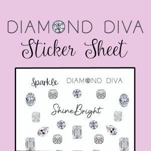 Diamond Painting Stickers, Diamond Painting Quotes Stickers, Printable  Stickers, PDF & PNG Download set 1 