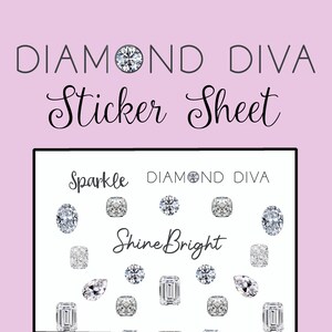 Diamond Painting Stickers, Diamond Painting Quotes Stickers, Printable  Stickers, PDF & PNG Download set 1 