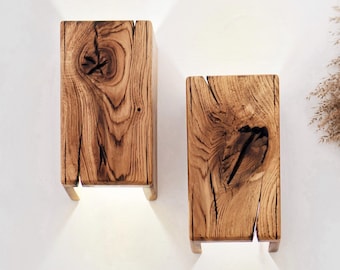 Handmade wood plug in wall sconce or with switch fixture, custom size wall bedside lamp, sconce lighting, lampshades, wood oak wall lights
