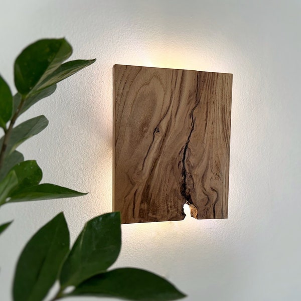 Handmade wandlampe wood plug in wall sconce or with switch fixture, custom size wall bedside lamp,lighting, lampshades, wood oak wall lights