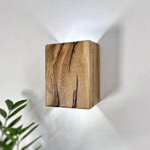 Old wood wall sconce, plug in wall sconce, wall bedside lamp, led light, wall light, wood pendant light, lampshade, size 8.26x6.69x3.93