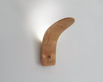 Plug-in-Wandleuchte, kleiner Wandlampenschirm, Mid-Century-Lampe, Holz-Pendelleuchte, Wandleuchte-Paar, handgefertigte Möbel, Mid-Century Modern