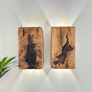 Natural Wood plug in wall lamp sconce, wall light fixture, wandlampe
