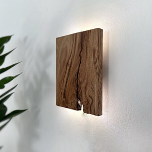 Handmade wandlampe wood plug in wall sconce or with switch fixture, custom size wall bedside lamp,lighting, lampshades, wood oak wall lights