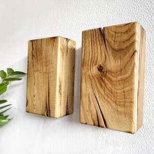 Handmade wood plug in wall sconce or with switch fixture, custom size wall bedside lamp, sconce lighting, lampshades, wood oak wall lights