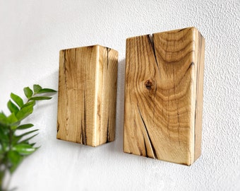 Handmade wood plug in wall sconce or with switch fixture, custom size wall bedside lamp, sconce lighting, lampshades, wood oak wall lights