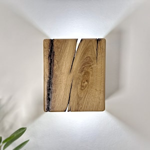 Wall sconce, plug in wall sconce, wall bedside lamp, led light, wall light, wood sconce, wood pendant light, lampshade, size 8.26x6.69x3.93
