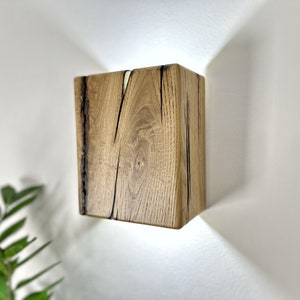 Handmade wood plug in wall lamp sconce or with switch fixture, custom size wall bedside lamp, sconce lighting, lampshades, wood wall lights zdjęcie 10