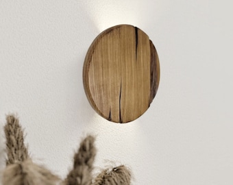 Handgefertigte Plug-In-Wandleuchte aus Holz oder mit Schalterbefestigung, Wand-Nachttischlampe in Sondergröße, Wandleuchte, Lampenschirme, Wandleuchten aus Holz