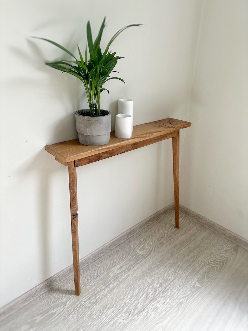 Reclaimed Wood Console Table – Rustic Farmhouse Entryway Table, Narrow ...