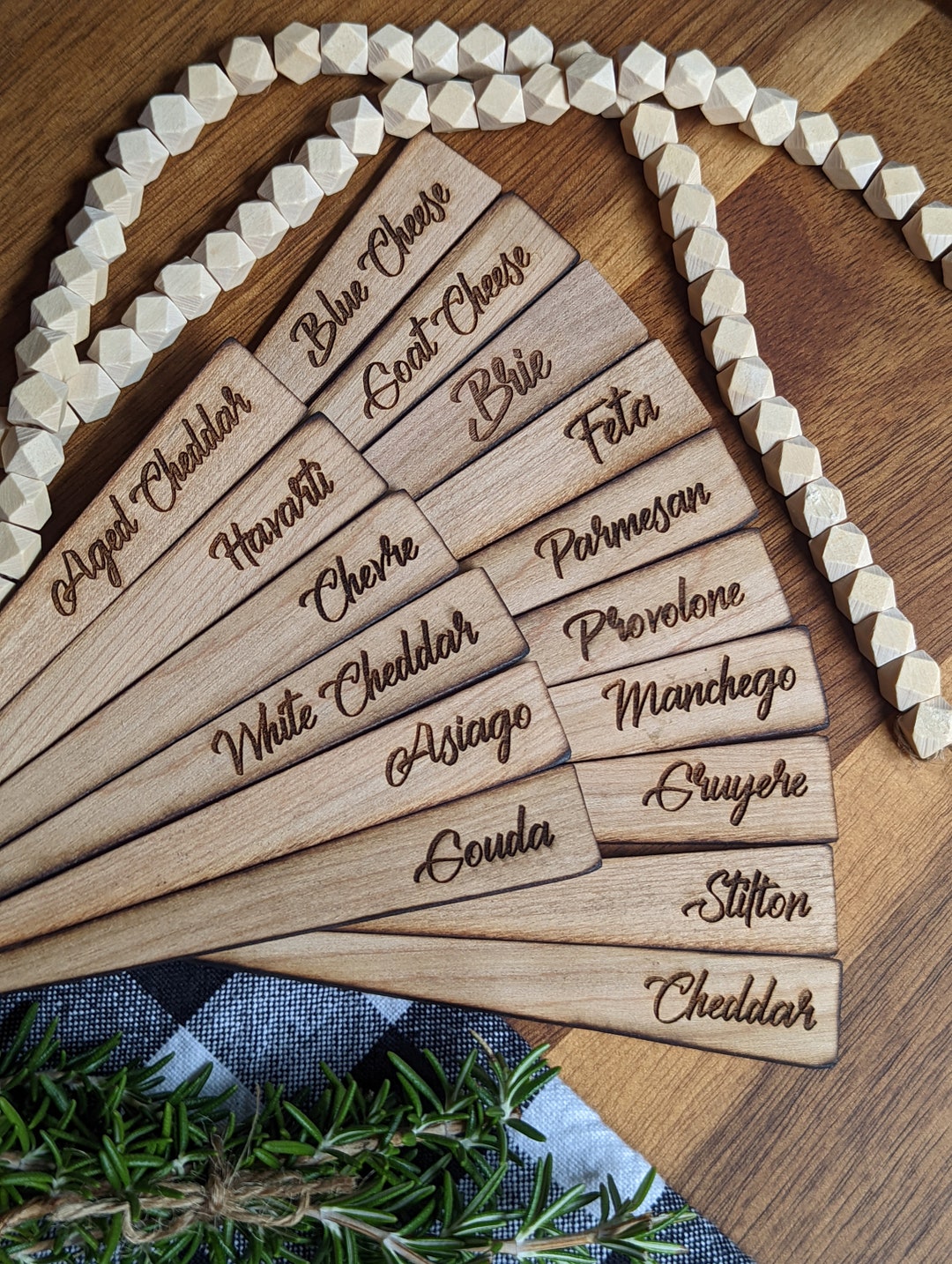 Cheese Marker Stakes A Wood Cheese Markers Set of 16 Pieces Etsy