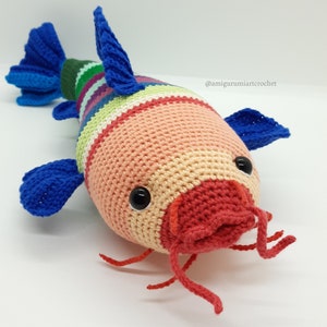 ENGLISH/SPANISH Charlotte the catfish amigurumi fish pdf pattern image 6