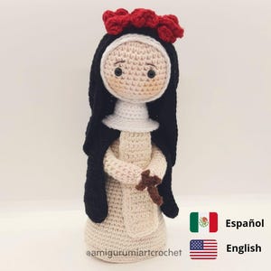 ENGLISH/SPANISH PDF pattern, amigurumi pattern, Saint Rose of Lima, Santa Rosa de Lima