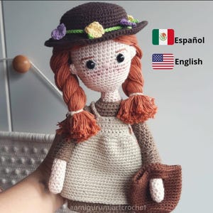 ENGLISH/SPANISH Doll crochet amigurumi crochet pattern pdf