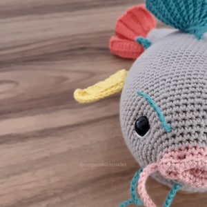 ENGLISH/SPANISH Charlotte the catfish amigurumi fish pdf pattern image 9