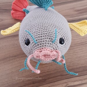 ENGLISH/SPANISH Charlotte the catfish amigurumi fish pdf pattern image 8