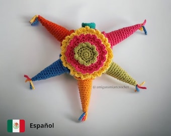 ENGLISH/SPANISH pdf digital amigurumi pattern, mexican piñata, mexican pinata
