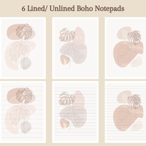 Boho Printable Notes Printable Stationery Printable Notepad | Etsy