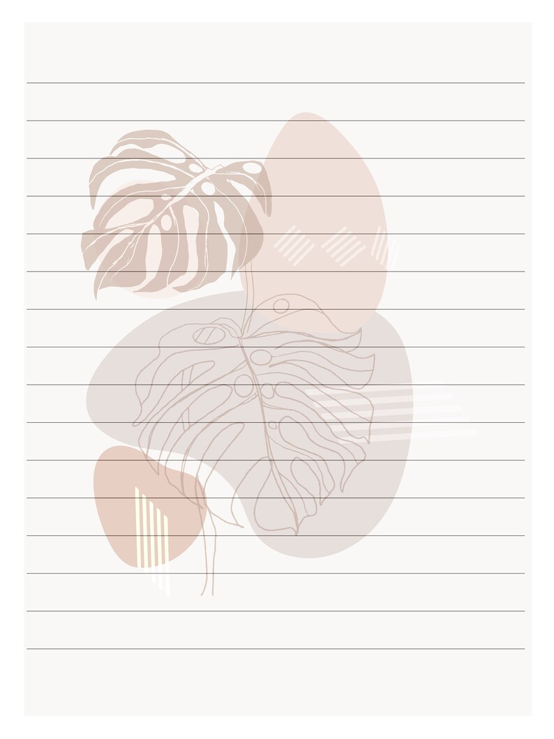 Boho Printable Notes Printable Stationery Printable Notepad | Etsy