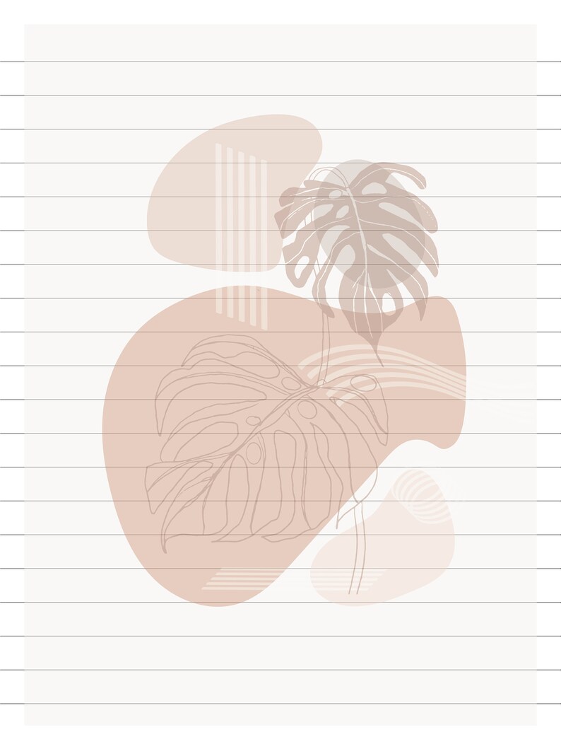 Boho Printable Notes Printable Stationery Printable Notepad | Etsy