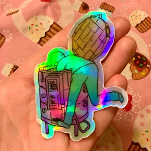 Holographic Pottery kiln loading Sticker for potters and ceramic artist short problems