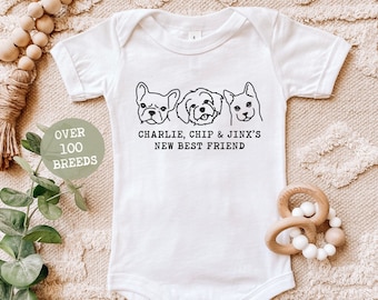 Dog's New Best Friend Bodysuit | Custom Dog Onesie® | Personalized Dog Bodysuit