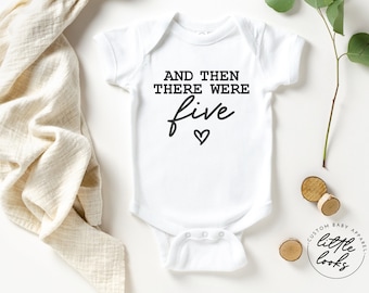 and then there were five onesie