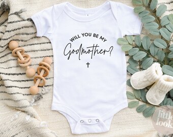 Will You Be My Godmother Bodysuit | Godparents Proposal | Ask Godmother & Godfather Onesie®