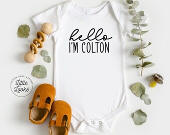 Custom First Name Bodysuit / Hello I'm [Name] Baby Bodysuit / Custom Baby Onesie®