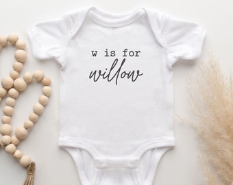 Alphabet Name Bodysuit / Letter is for Name / Custom Baby Gift with Name / Custom Baby Onesie®