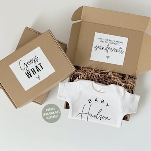 Grandparents Pregnancy Announcement Box | Pregnancy Reveal To Grandparents | Grandma and Grandpa Pregnancy Announcement