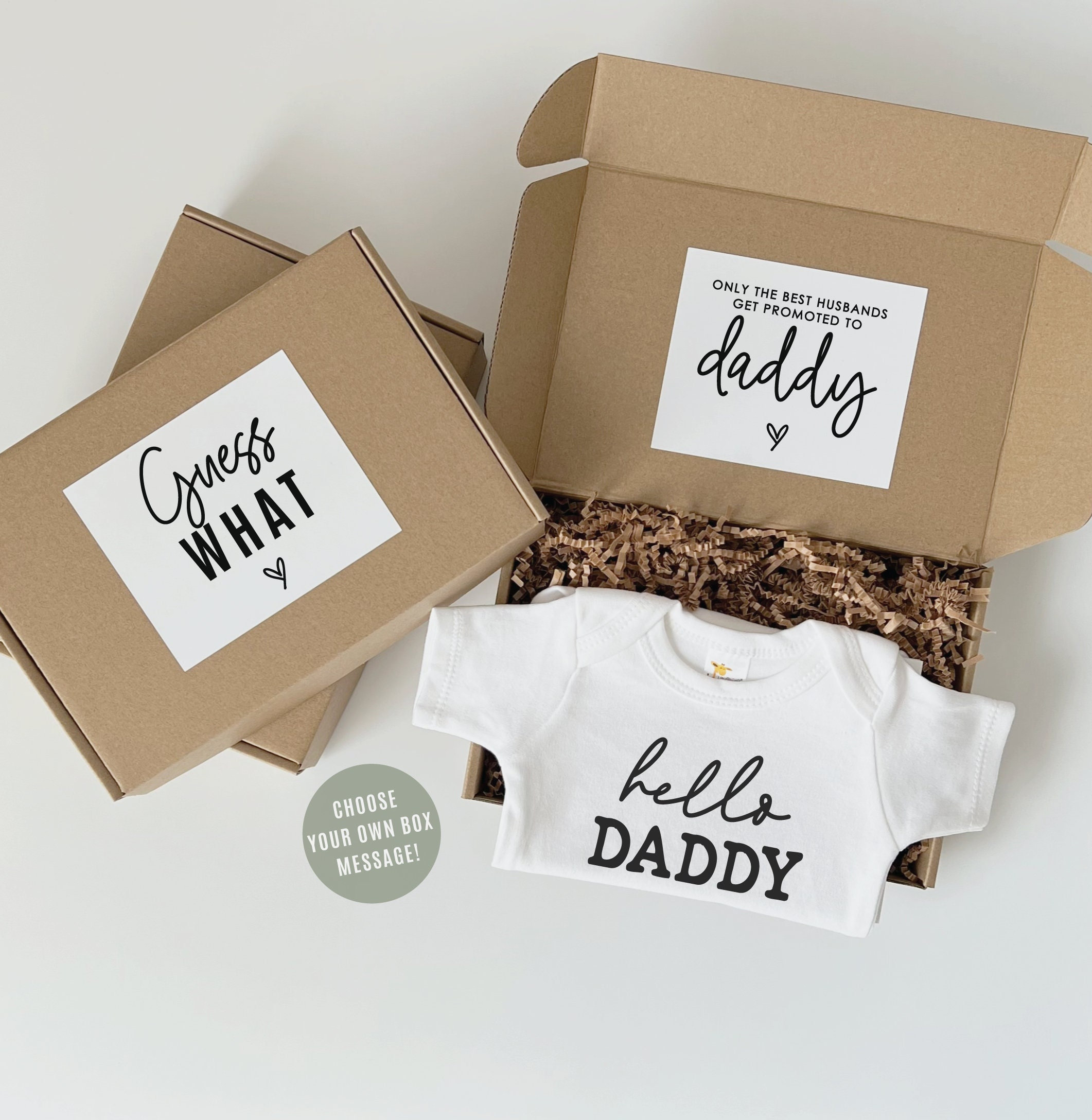 Gender Reveal Gifts Hello Daddy Bodysuit Pregnancy Announcement