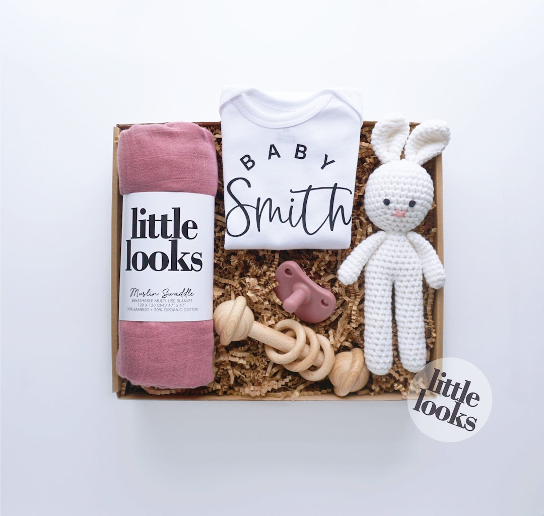 Baby Gift Box / Swaddle Blanket Gift Box for New Baby / Newborn Gift ...