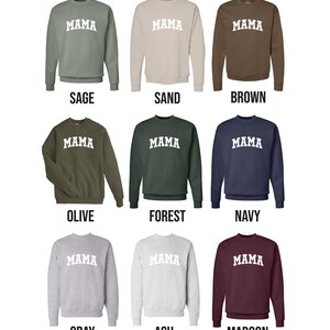 Custom Mama Sweatshirt with Kids Names | Puff Letters | Embossed Lettering | Gift for Mom | Mama Sweater image 3