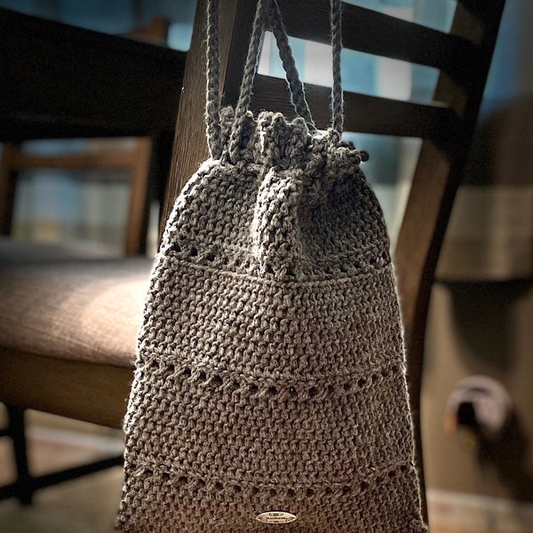 MORE NEW COLORS Crocheted drawstring bag