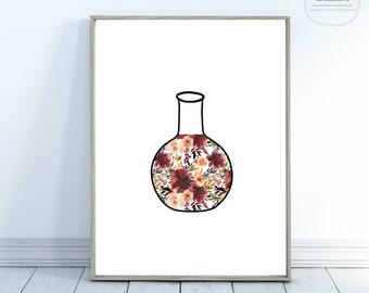 Science Lab Art / Chemistry Art / Science Prints / Chemistry Art / Biology / Nurse Art / Wall Art / Digital Printable / Science Decor