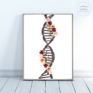 DNA Wall Art / Science Artwork / Neuroscience Art / Microbiology Art / Genetics Art / Nurse Art / Wall Art / Science Decor