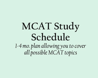 Programa de estudio de MCAT PDF / Programa de MCAT / Preparación de mcat / Planificador de Mcat / Estudio de Mcat / Notas de Mcat / Biología de Mcat / Guía de estudio de Mcat / Temas de Mcat