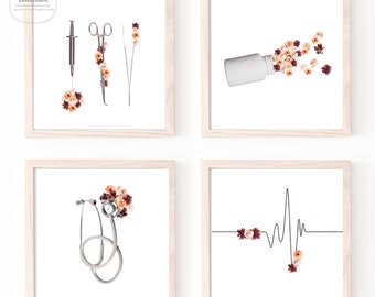 Arte de la ciencia / Conjunto de decoración de la ciencia / Arte de la anatomía / Arte del corazón / Cartel de la ciencia / Arte de la enfermera / Regalo para la enfermera / Regalo del estudiante de medicina / Arte médico