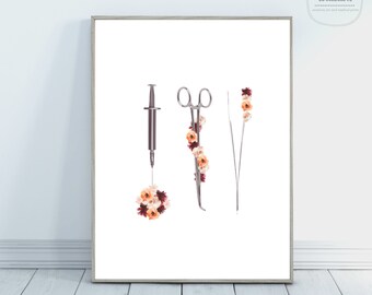 Arte científico / Grabado de ciencia / Decoración de la pared / Regreso a la escuela / Arte del dormitorio / Graduación de enfermera / Regalo de enfermera / Regalo de estudiante de medicina / Regreso a la escuela