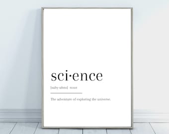 Science Art / Science Poster / Science Classroom Decor / Science quote / Póster para el aula de ciencias / Teacher art / Gift for scientist