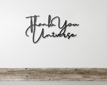 Thank You Universe Metal Wall Art
