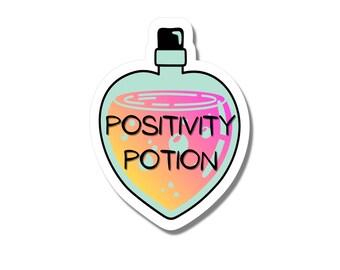 Positivity Potion Halloween Sticker, Motivational Halloween Sticker, Encouraging Halloween Sticker